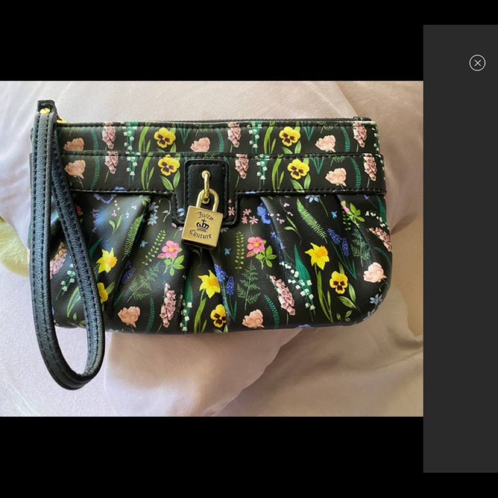 Juicy Couture floral wristlet
